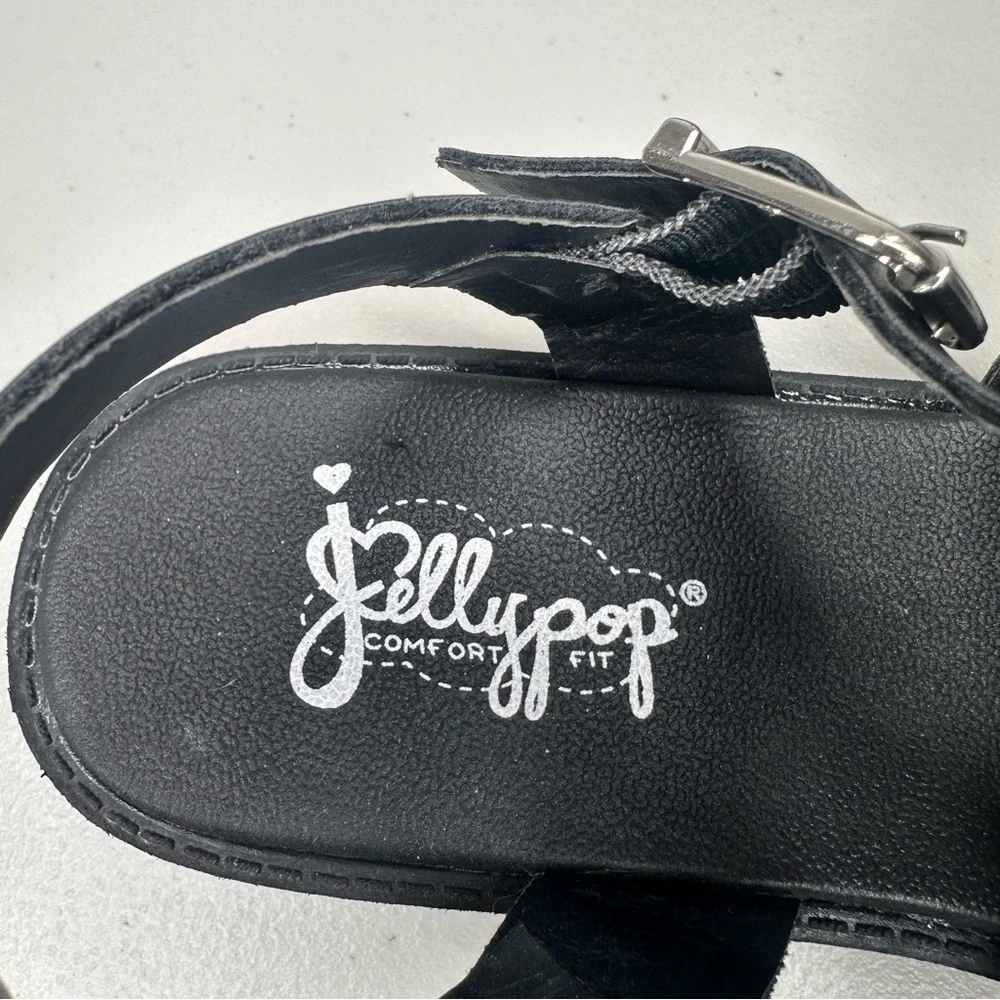 Jellypop Strappy Sandal Women’s Size 8 M Black Fisherman Gladiator Faux Leather - Picture 7 of 9